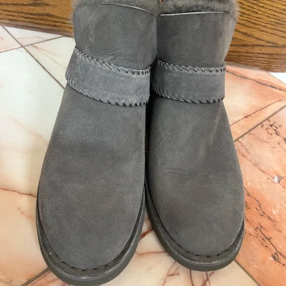 UGG Charcoal Suede Winter Boots - Picture 2 of 7